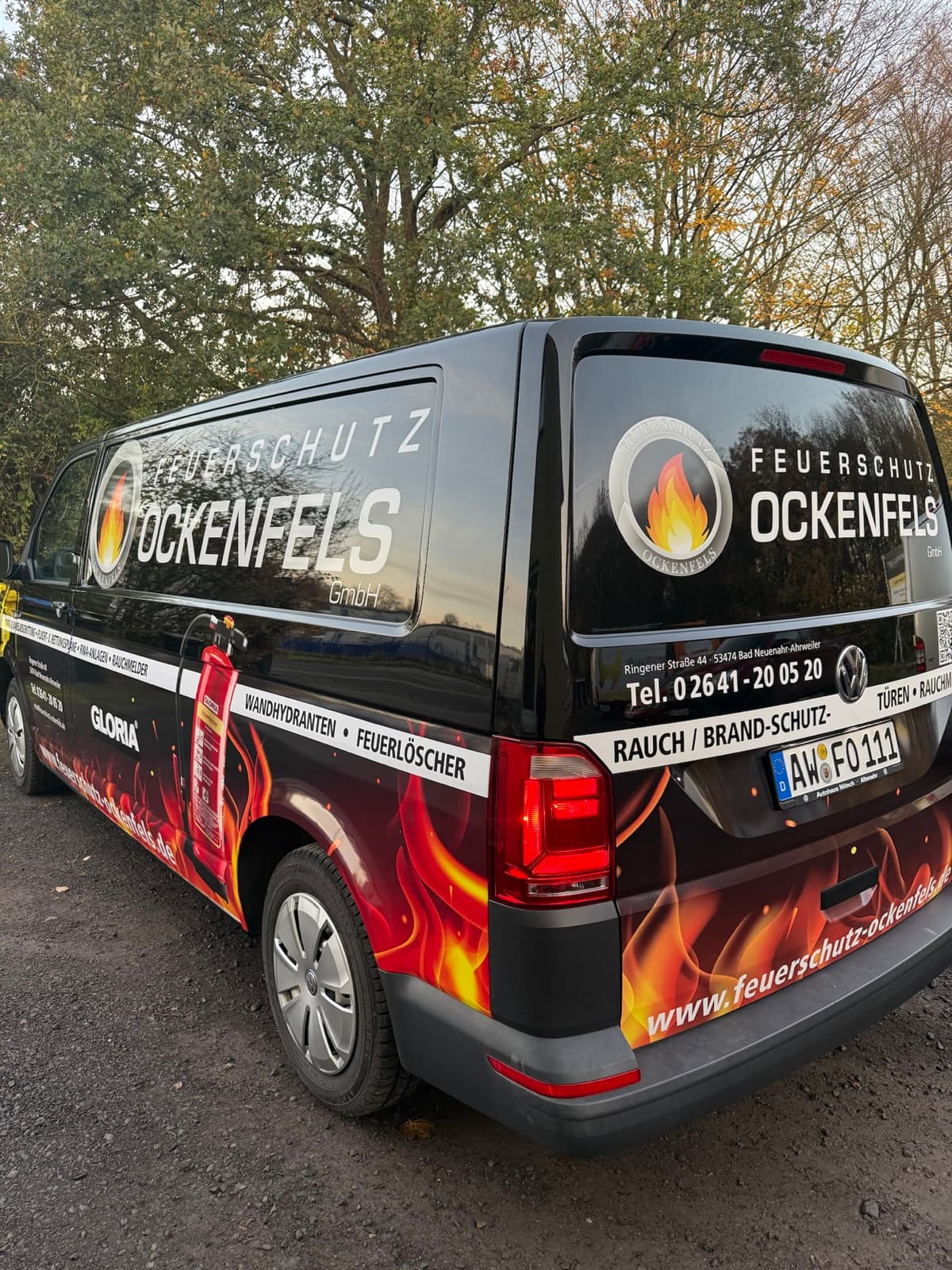 Feuerschutz Ockenfels Fahrzeugreparaturbeschriftung Vw