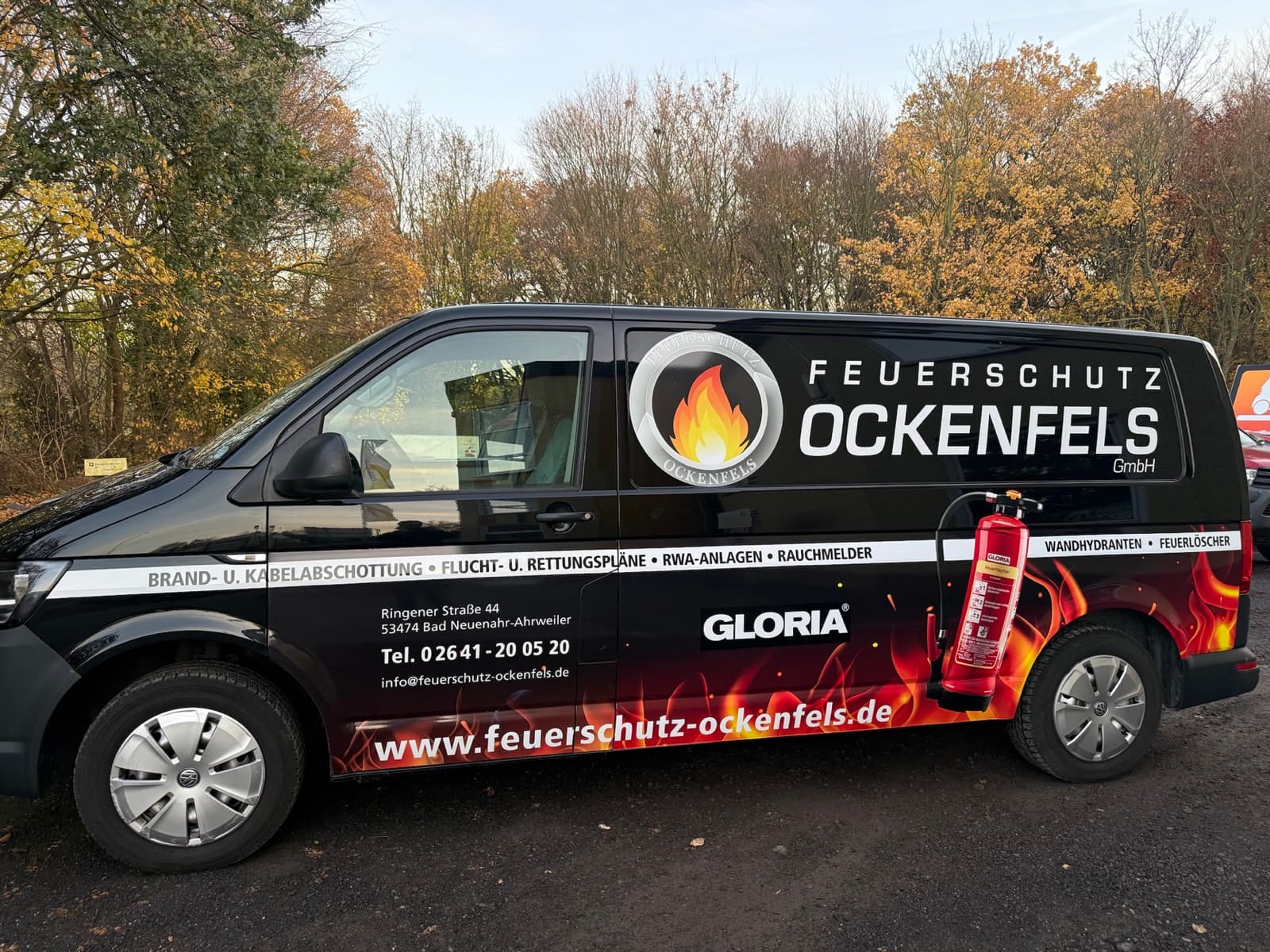 Feuerschutz Ockenfels Fahrzeugreparaturbeschriftung Vw